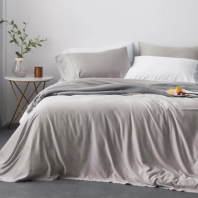 Linge de lit en bambou 100 % biologique/draps de lit en bambou
   